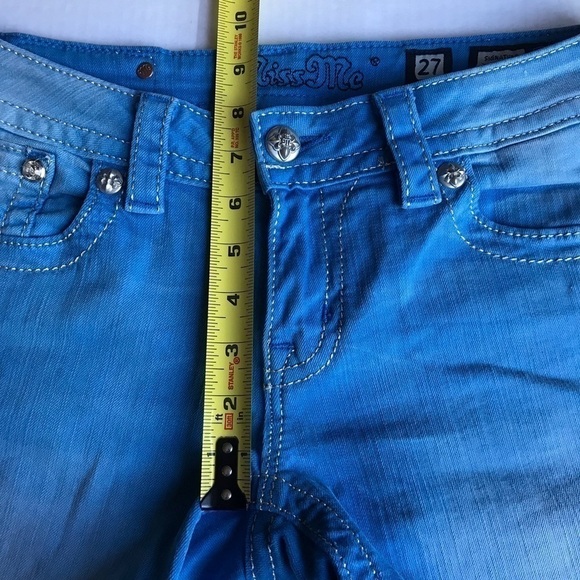 Miss Me Bermuda Pacific Blue Embellished Shorts - Picture 10 of 12